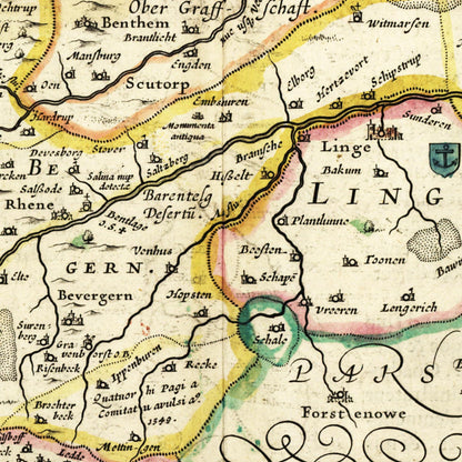 Historical city map  Test product horizontal 3 sizes