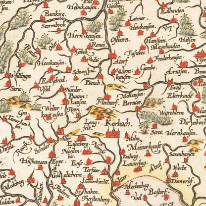 Historical city map  Test product horizontal 3 sizes