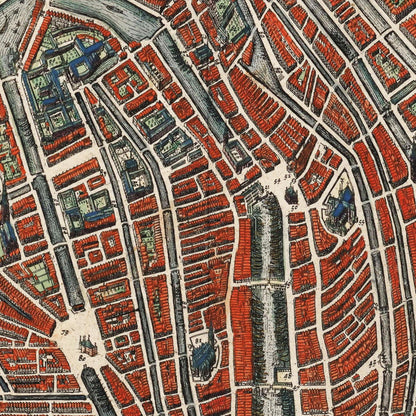 Historischer Stadtplan Amsterdam um 1649