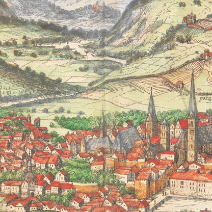 Historical city map  Test product horizontal 3 sizes