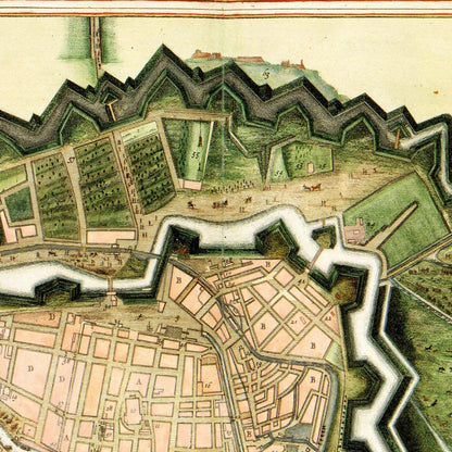 Historical city map  Test product horizontal 3 sizes