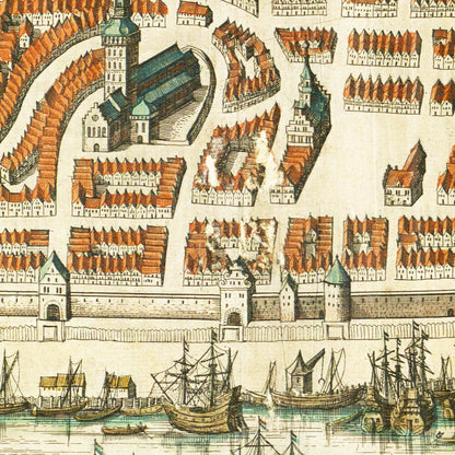 Historical city map  Test product horizontal 3 sizes