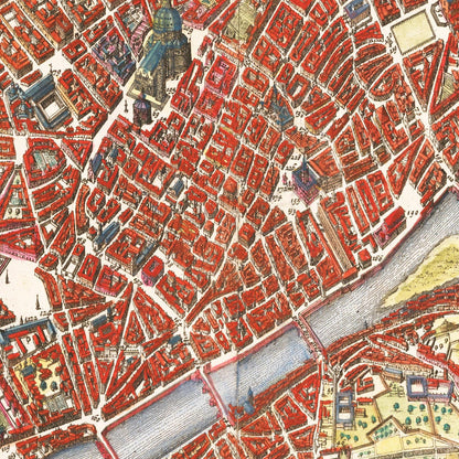 Historical city map  Test product horizontal 3 sizes