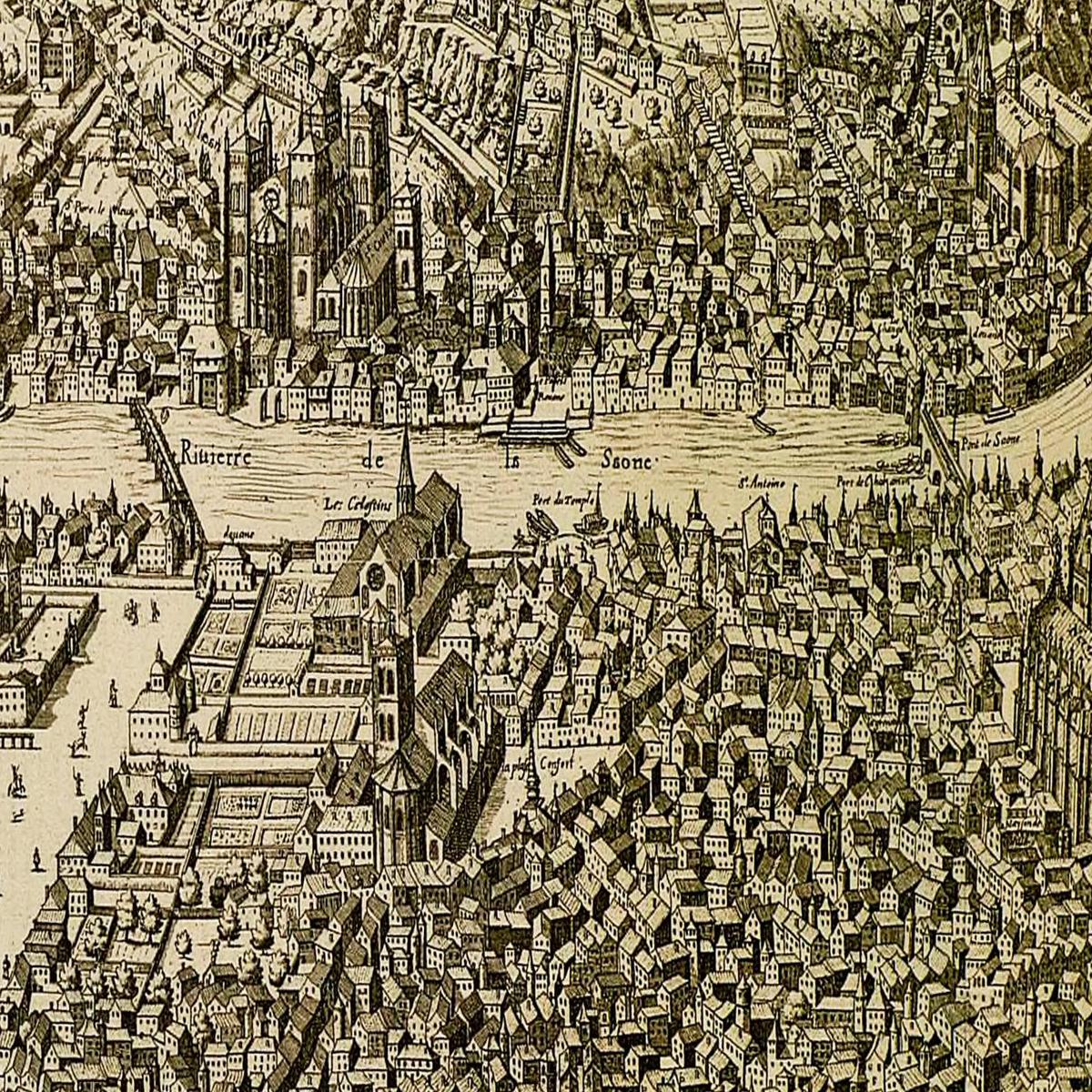 Historical city map  Test product horizontal 3 sizes