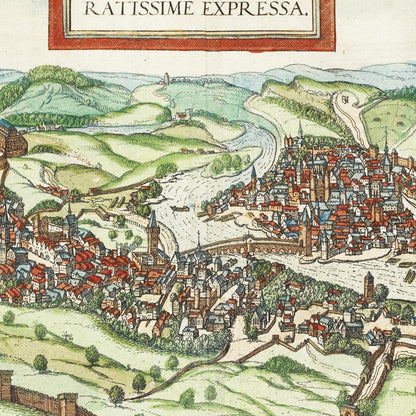 Historical city map  Test product horizontal 3 sizes