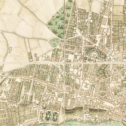 Historical city map  Test product horizontal 3 sizes