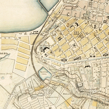 Historischer Stadtplan Odessa um 1864