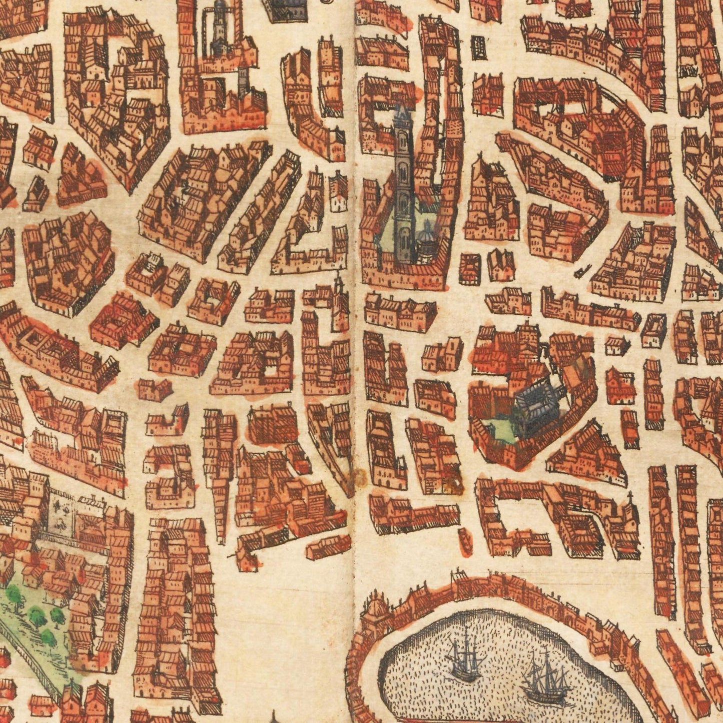 Historischer Stadtplan Palermo um 1592