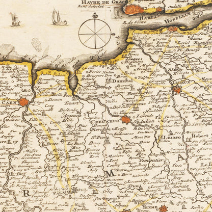 Historical city map  Test product horizontal 3 sizes