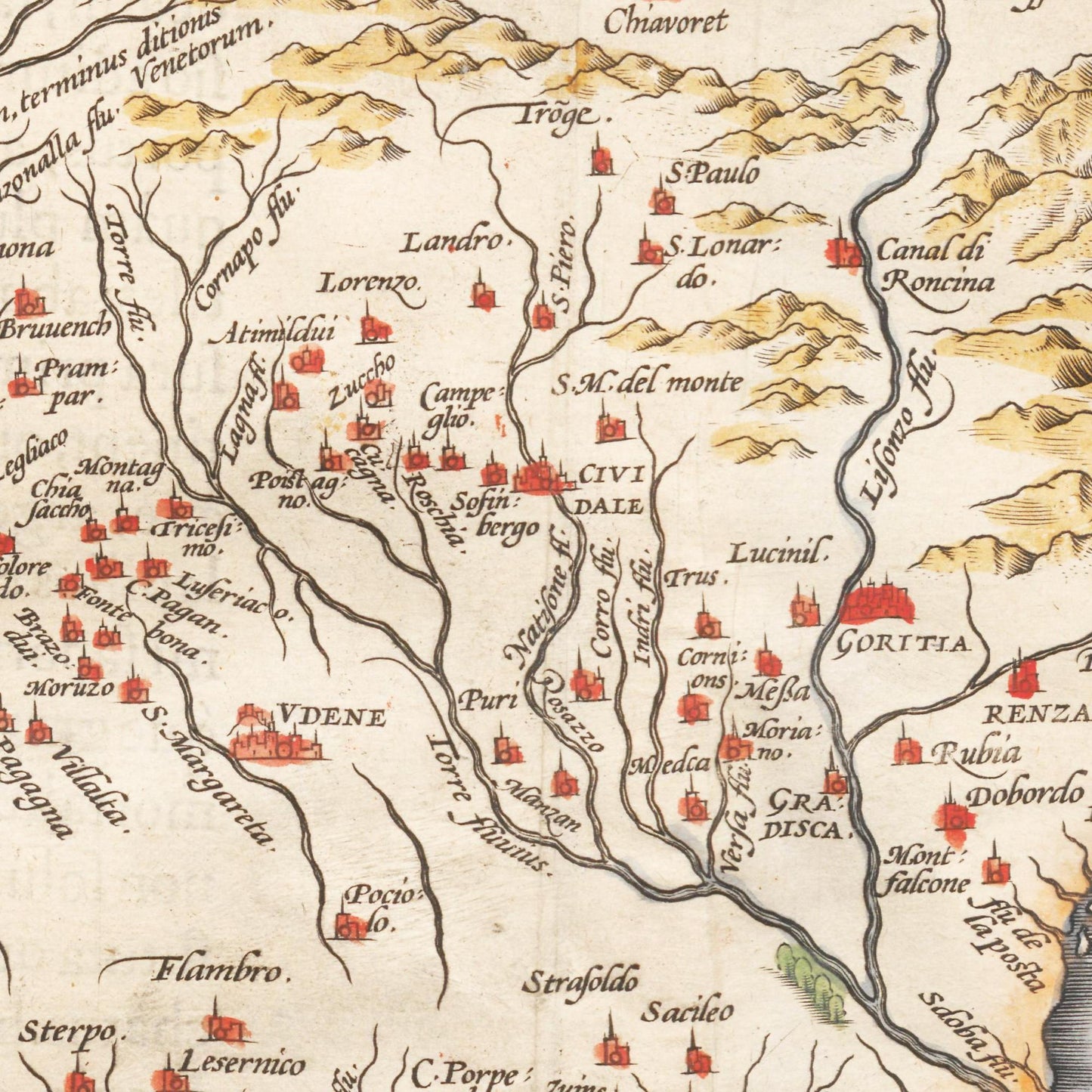 Historical city map  Test product horizontal 3 sizes