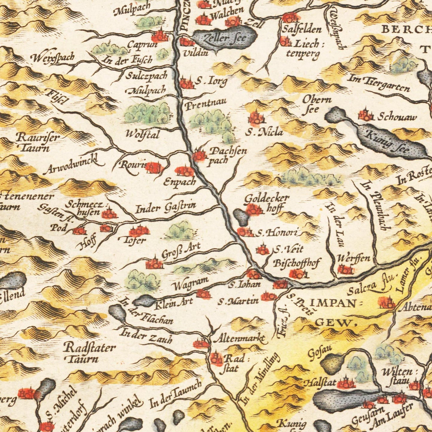 Historical city map  Test product horizontal 3 sizes