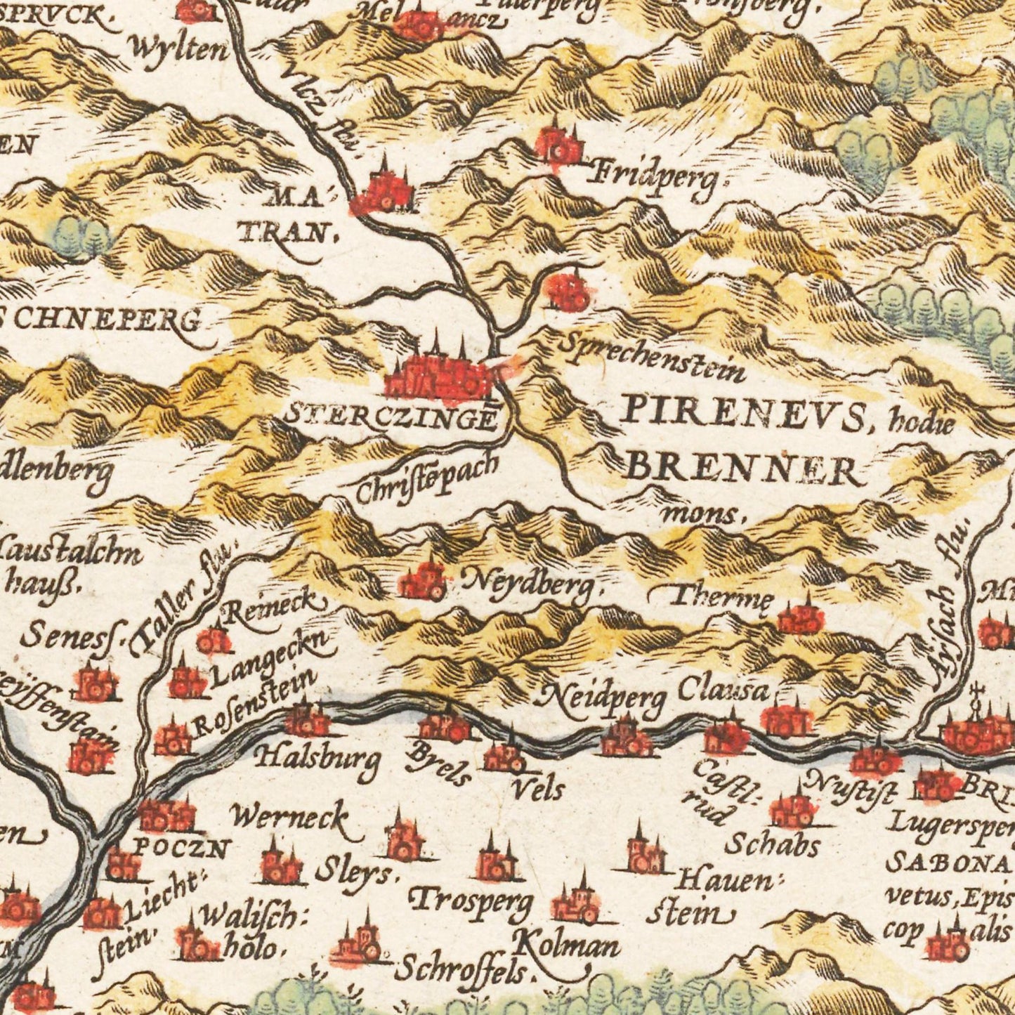 Historical city map  Test product horizontal 3 sizes