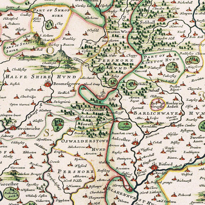 Worcestershire um 1646