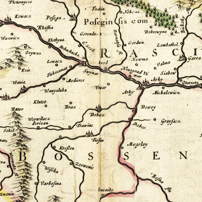 Historical city map  Test product horizontal 3 sizes