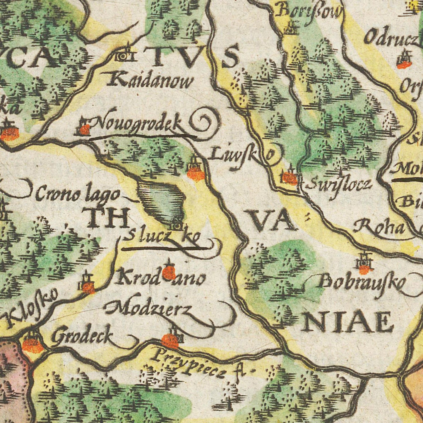 Historische Landkarte Litauen um 1609