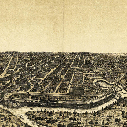 Historical city map  Test product horizontal 3 sizes