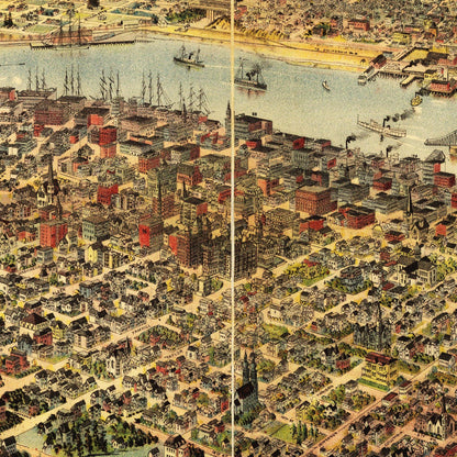 Historical city map  Test product horizontal 3 sizes