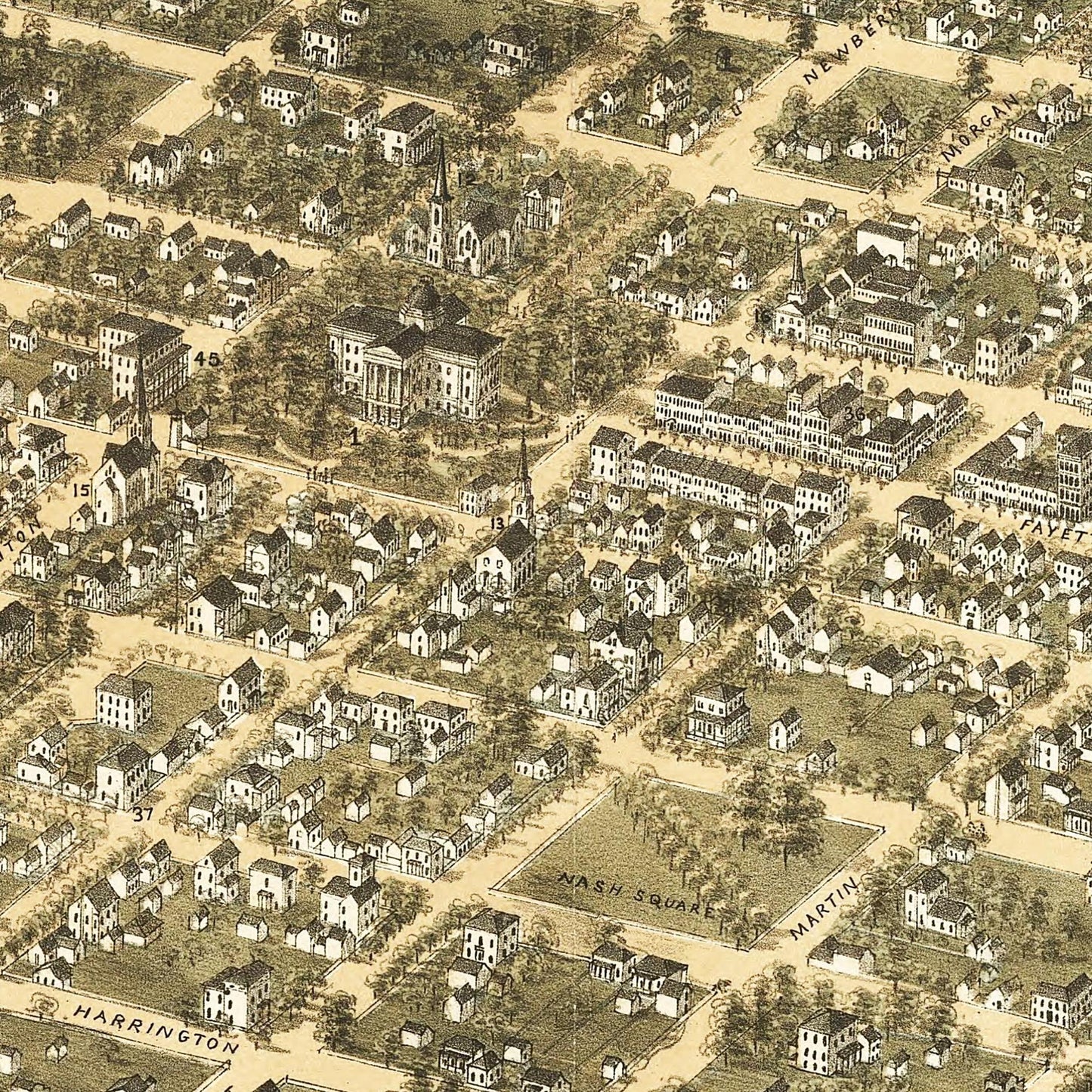 Historical city map  Test product horizontal 3 sizes