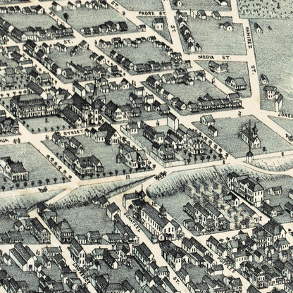 Historical city map  Test product horizontal 3 sizes