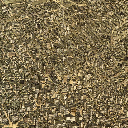 Historische Stadtansicht Buffalo um 1880