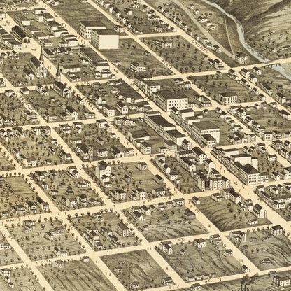 Historical city map  Test product horizontal 3 sizes