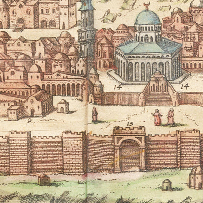 Historical city map  Test product horizontal 3 sizes