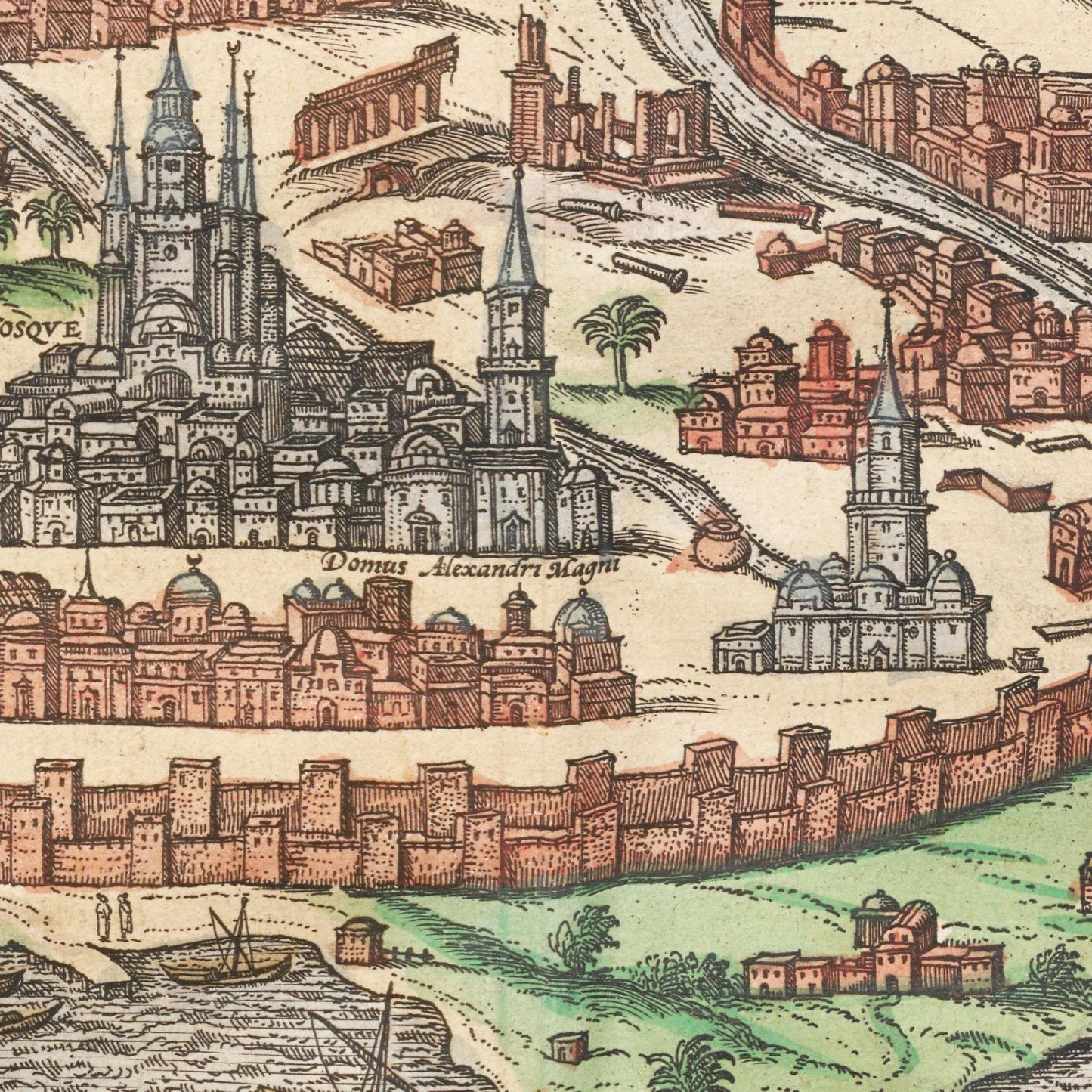 Historischer Stadtansicht Alexandria um 1582
