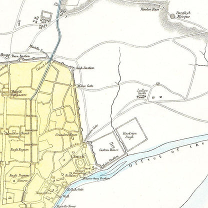 Historical city map  Test product horizontal 3 sizes