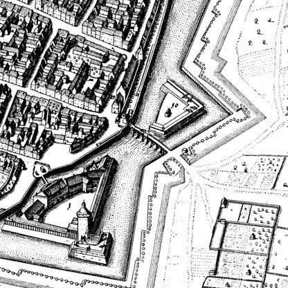 Historical city map  Test product horizontal 3 sizes