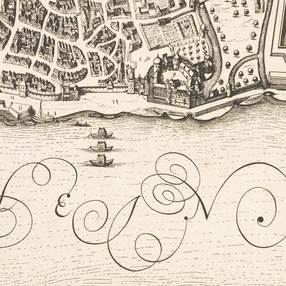 Historischer Stadtplan Mainz um 1670