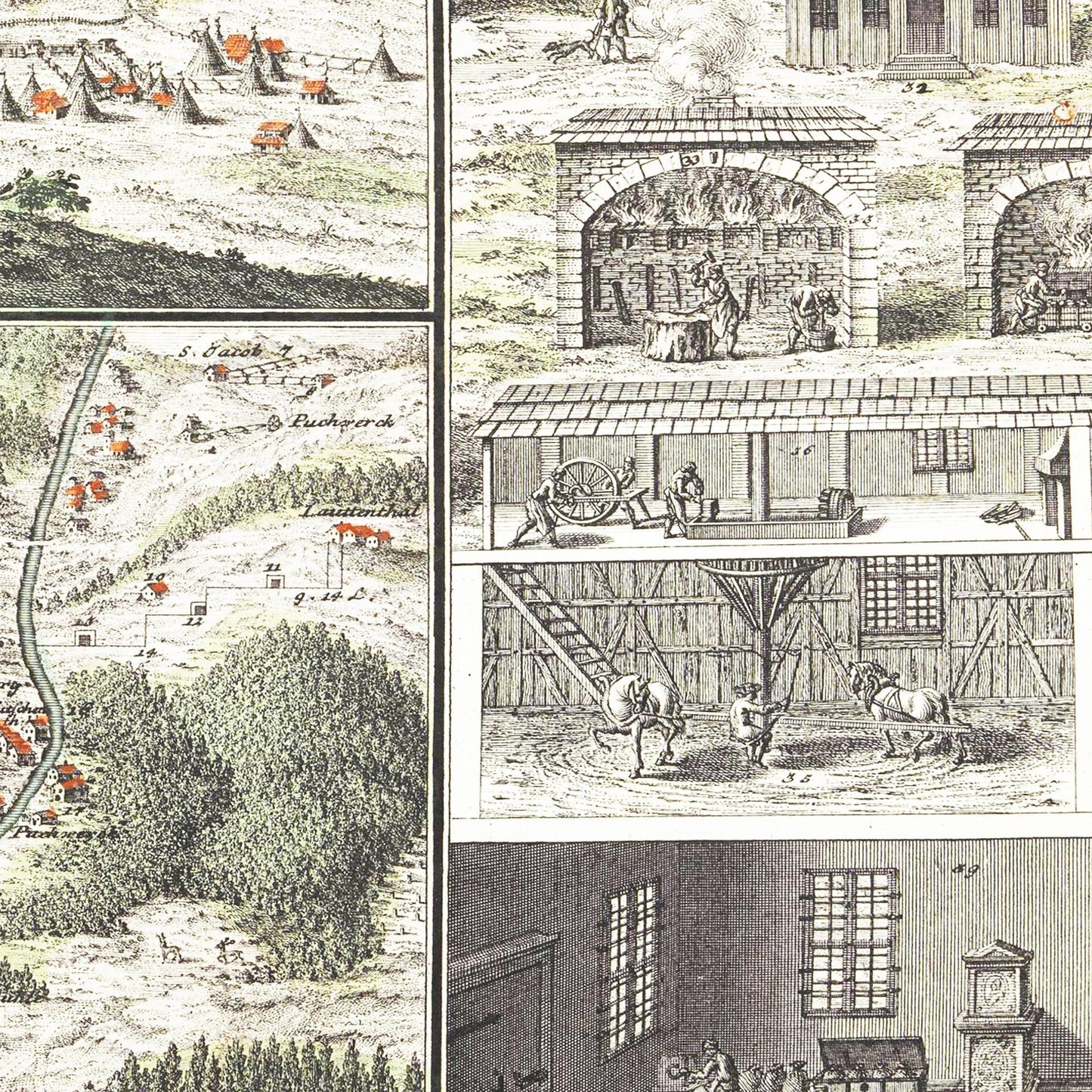 Historical city map  Test product horizontal 3 sizes