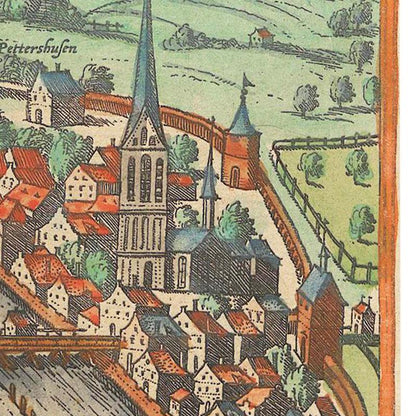 Historical city map  Test product horizontal 3 sizes