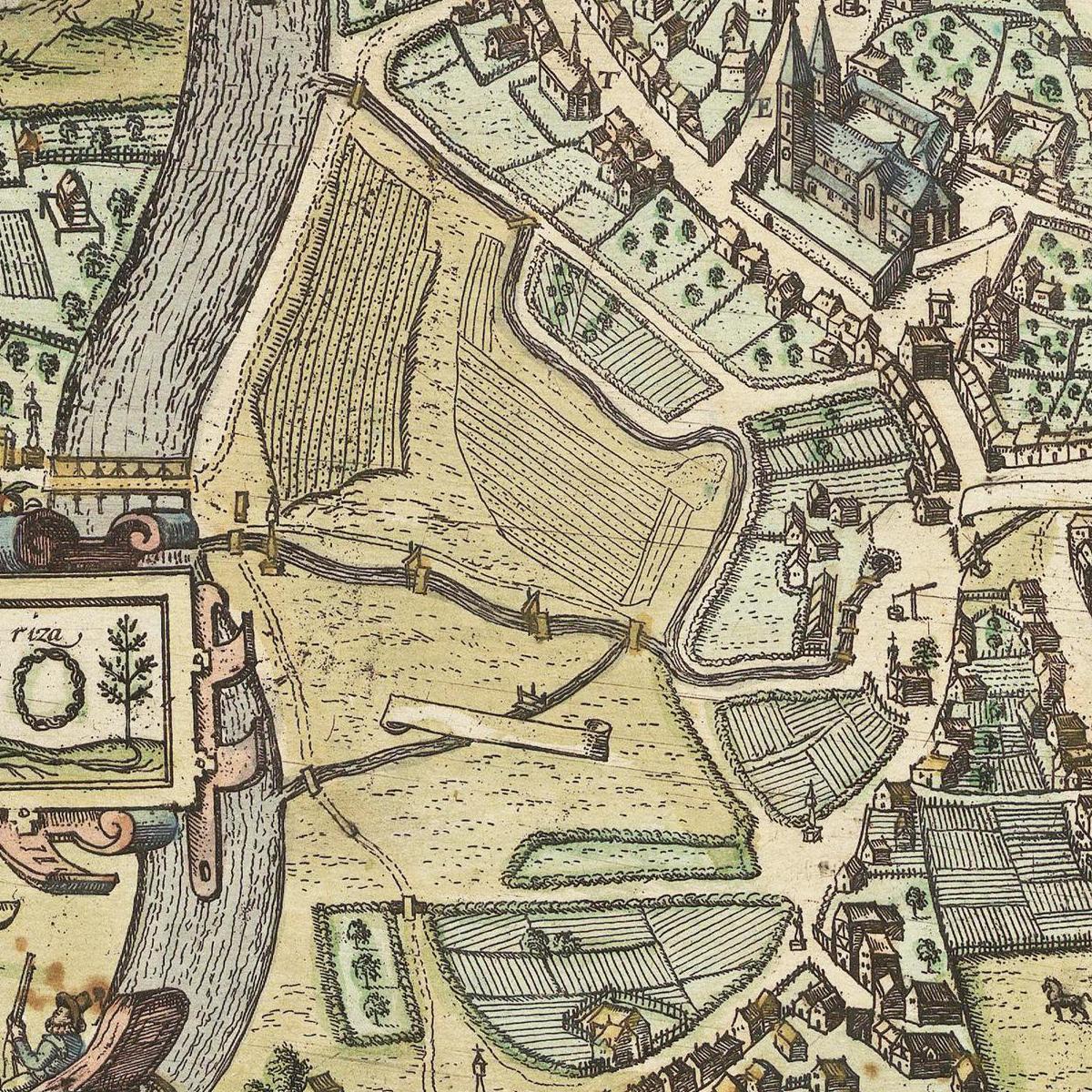 Historical city map  Test product horizontal 3 sizes