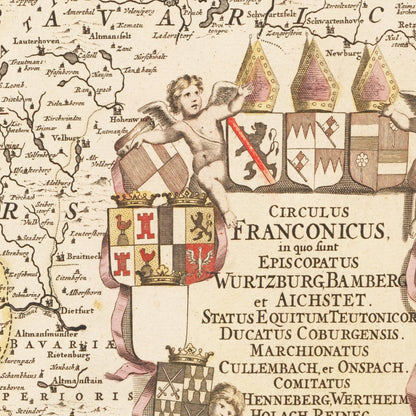Historische Landkarte Franken um 1698