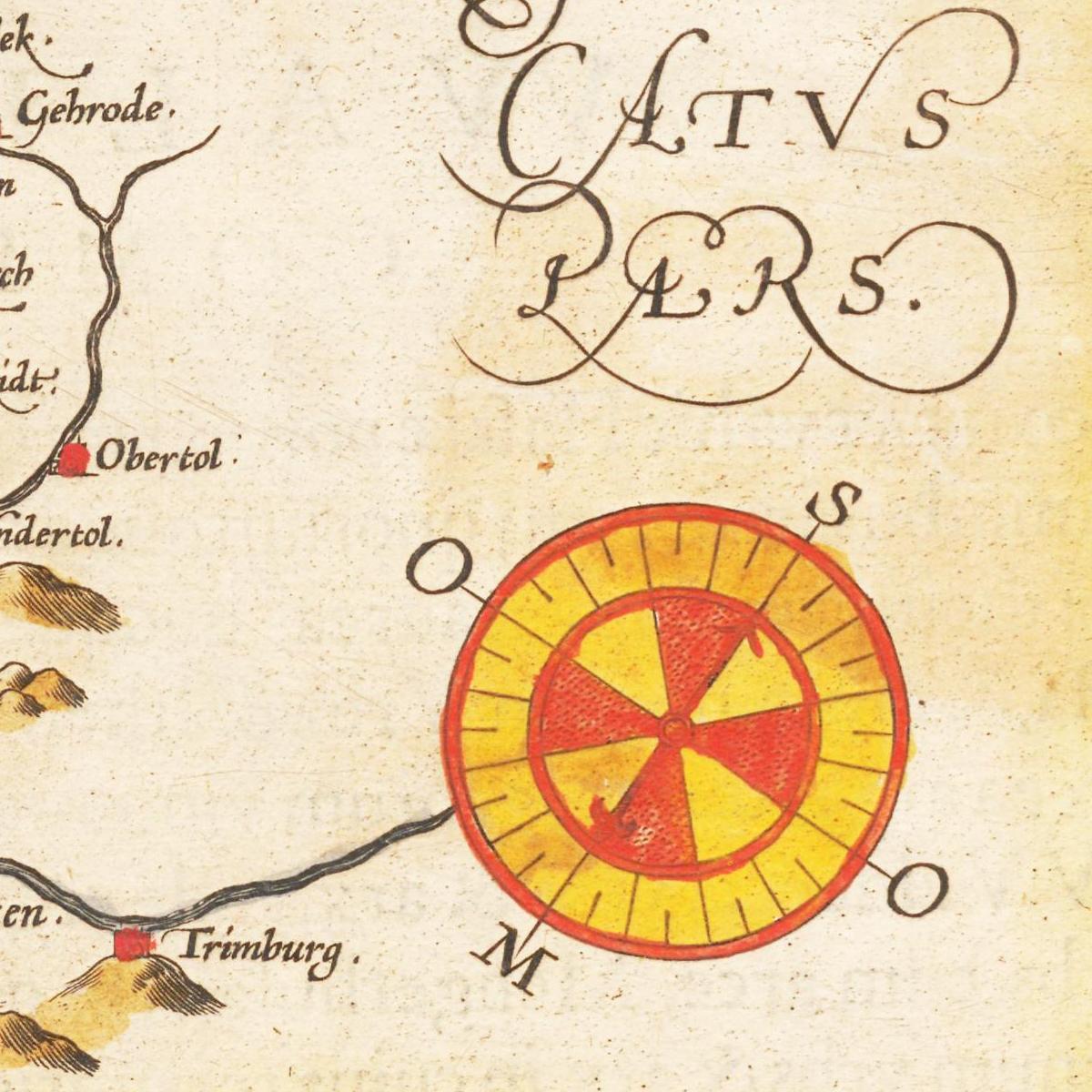 Historische Landkarte Fulda um 1609