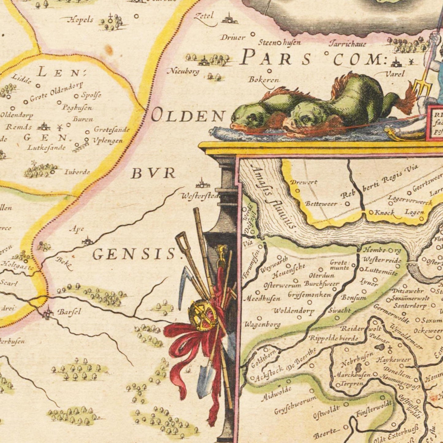 Historical city map  Test product horizontal 3 sizes