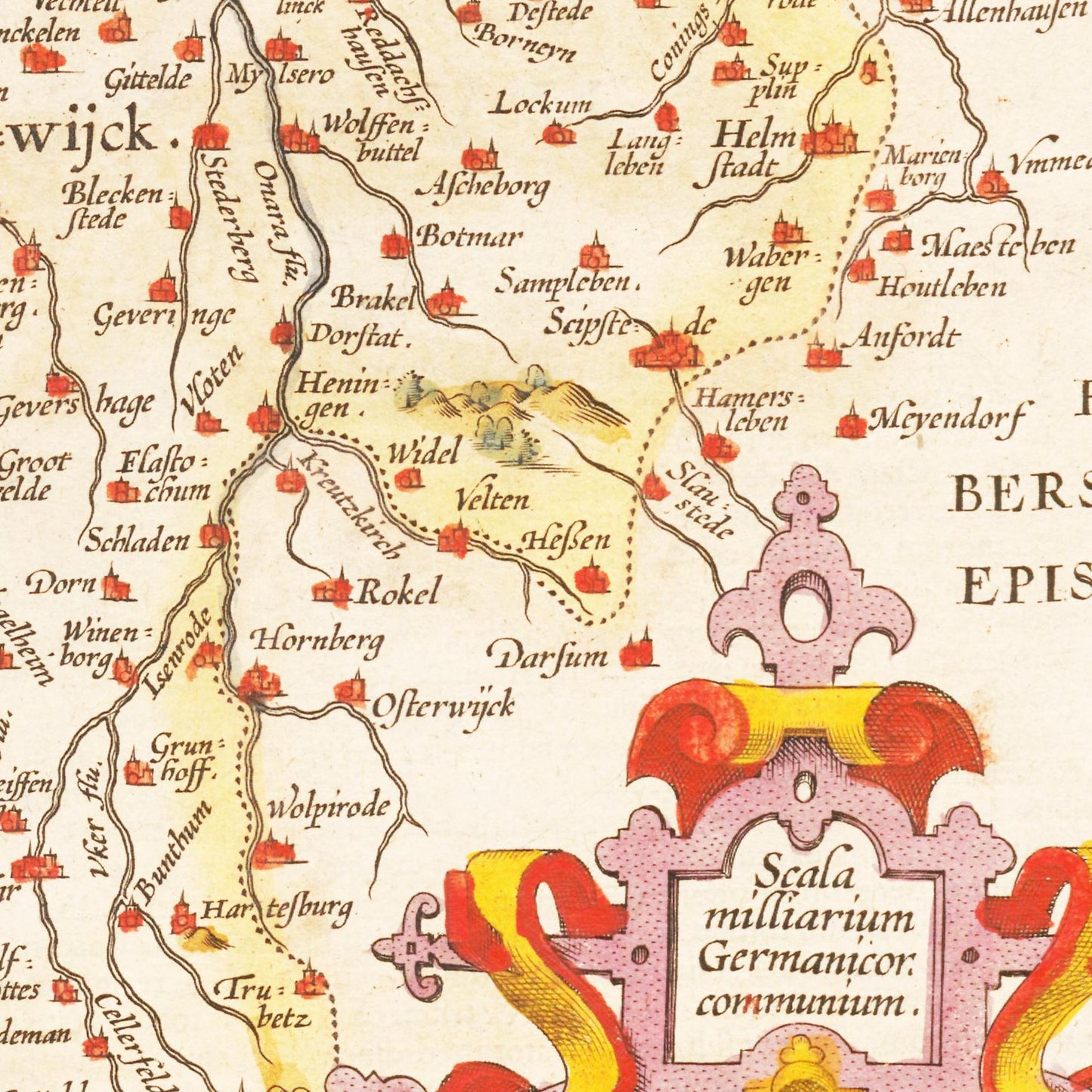 Historische Landkarte Lüneburg um 1609
