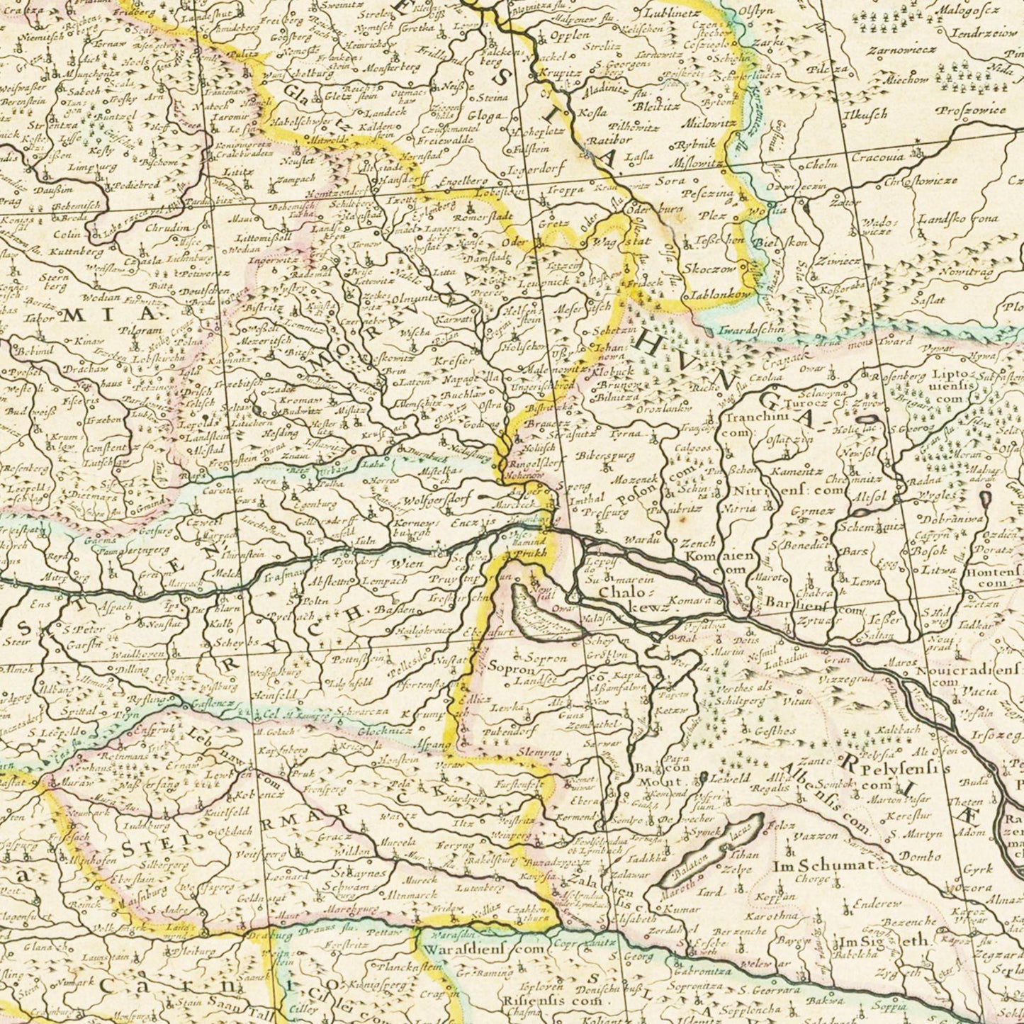 Historische Landkarte Deutschland um 1650