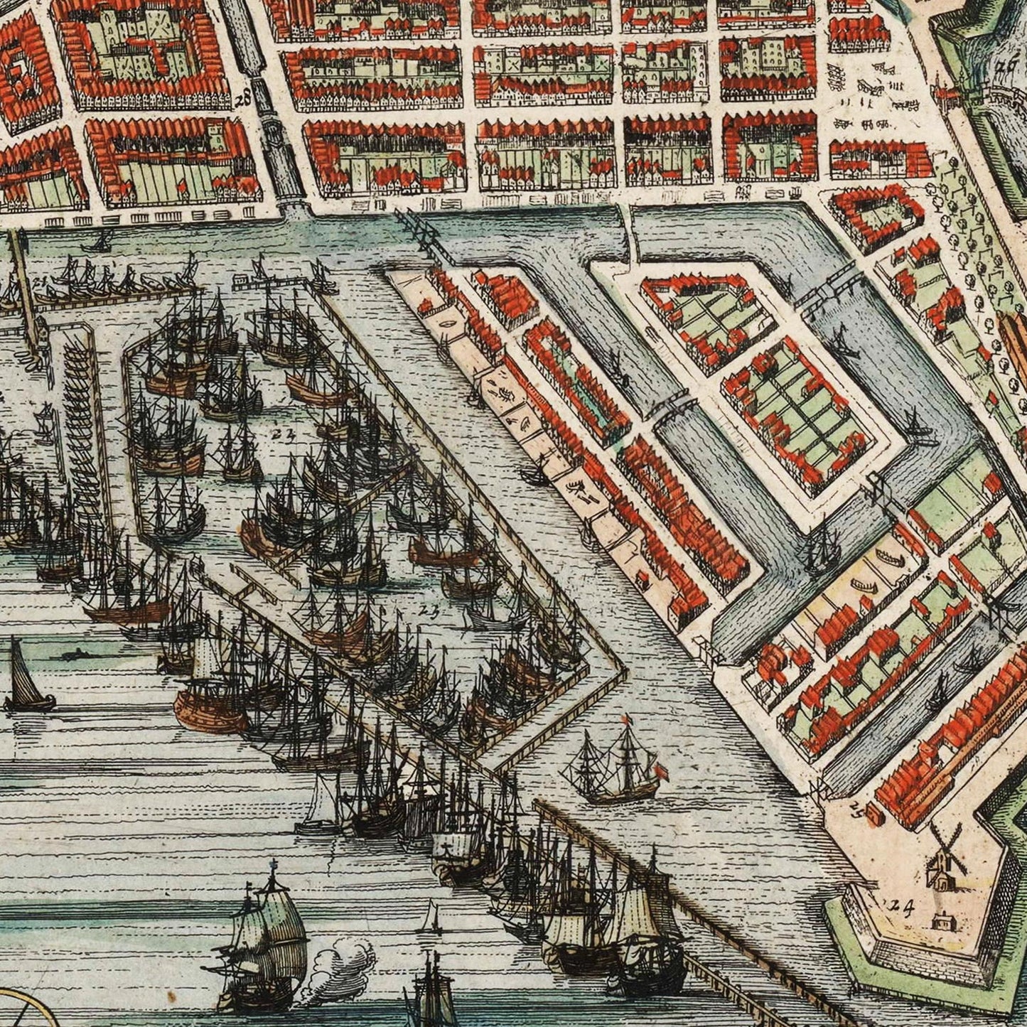 Historischer Stadtplan Amsterdam um 1649