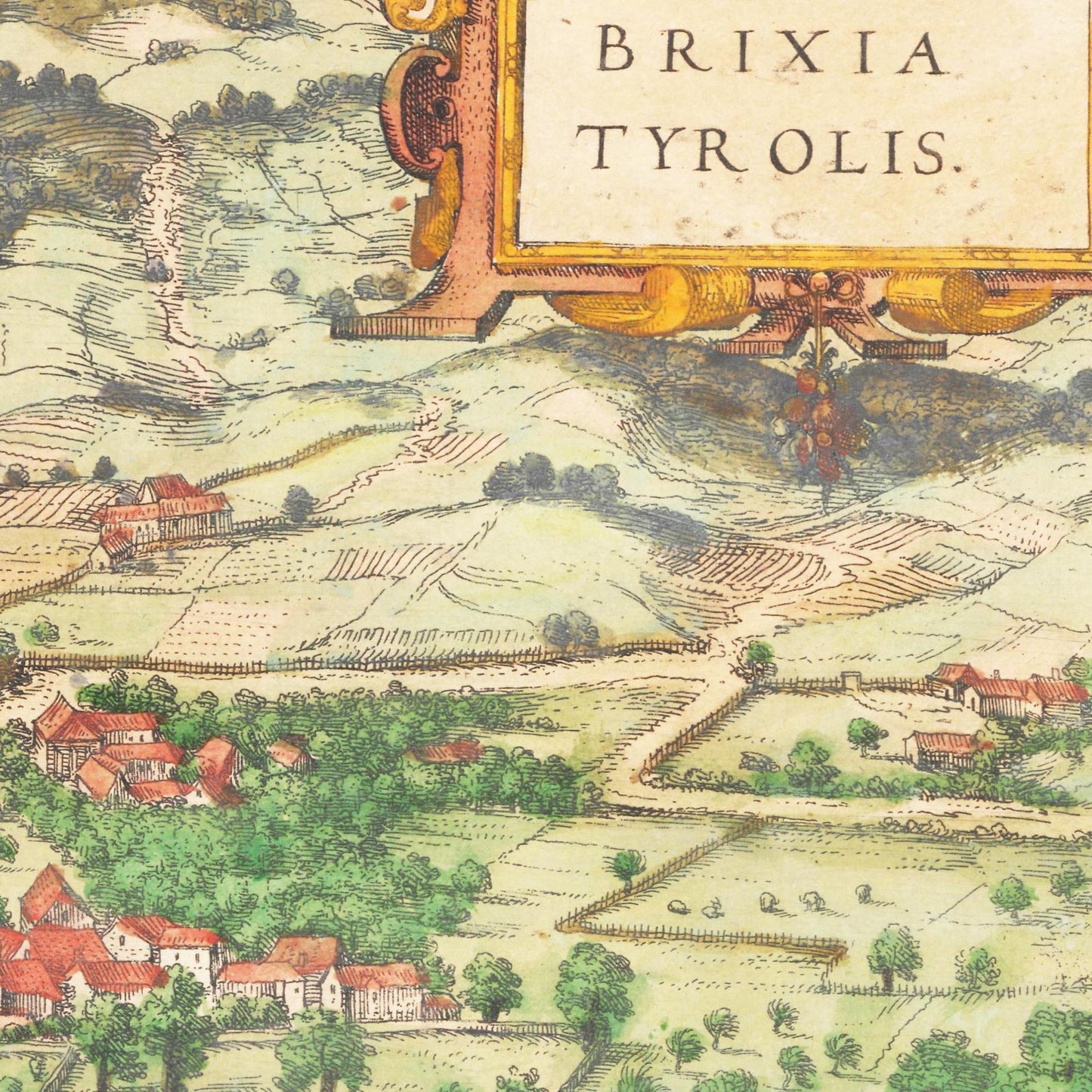 Historische Stadtansicht Brixen um 1592