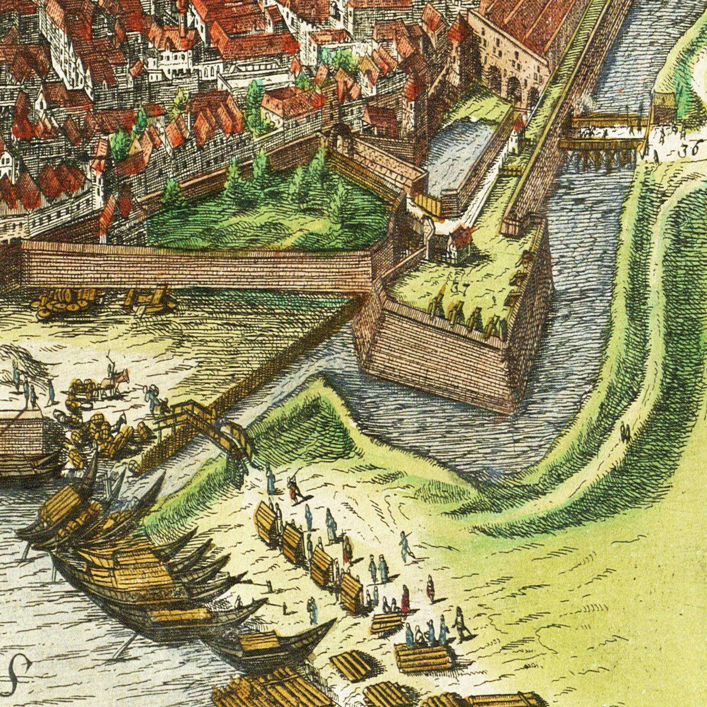 Historical city map  Test product horizontal 3 sizes