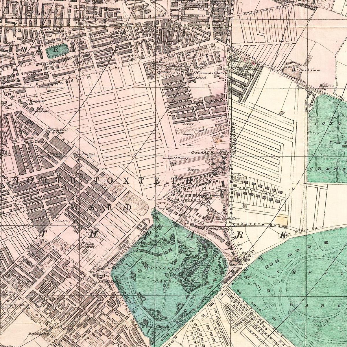 Historical city map  Test product horizontal 3 sizes
