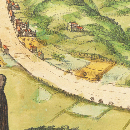 Historischer Stadtansicht Edinburgh um 1580