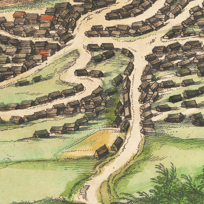 Historical city map  Test product horizontal 3 sizes