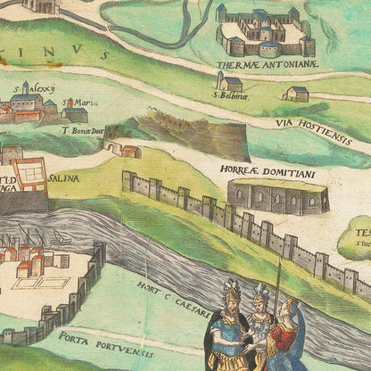 Historische Stadtansicht Rom um 1609