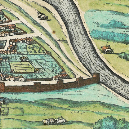 Historical city map  Test product horizontal 3 sizes