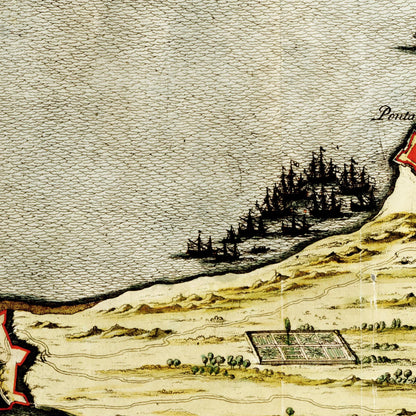 Historischer Stadtplan Cadiz um 1700