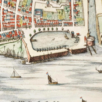 Historischer Stadtplan Nijmegen um 1649