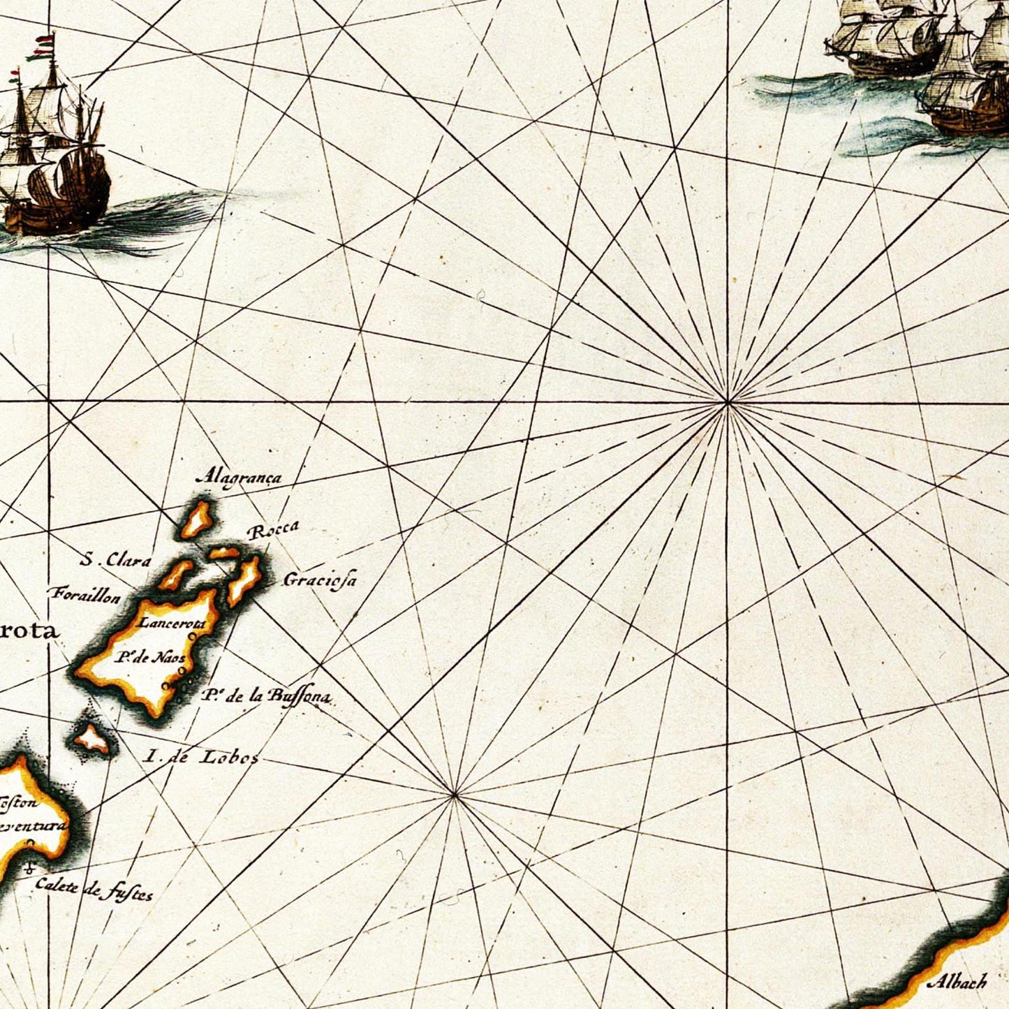 Historische Landkarte Kanarische Inseln um 1690
