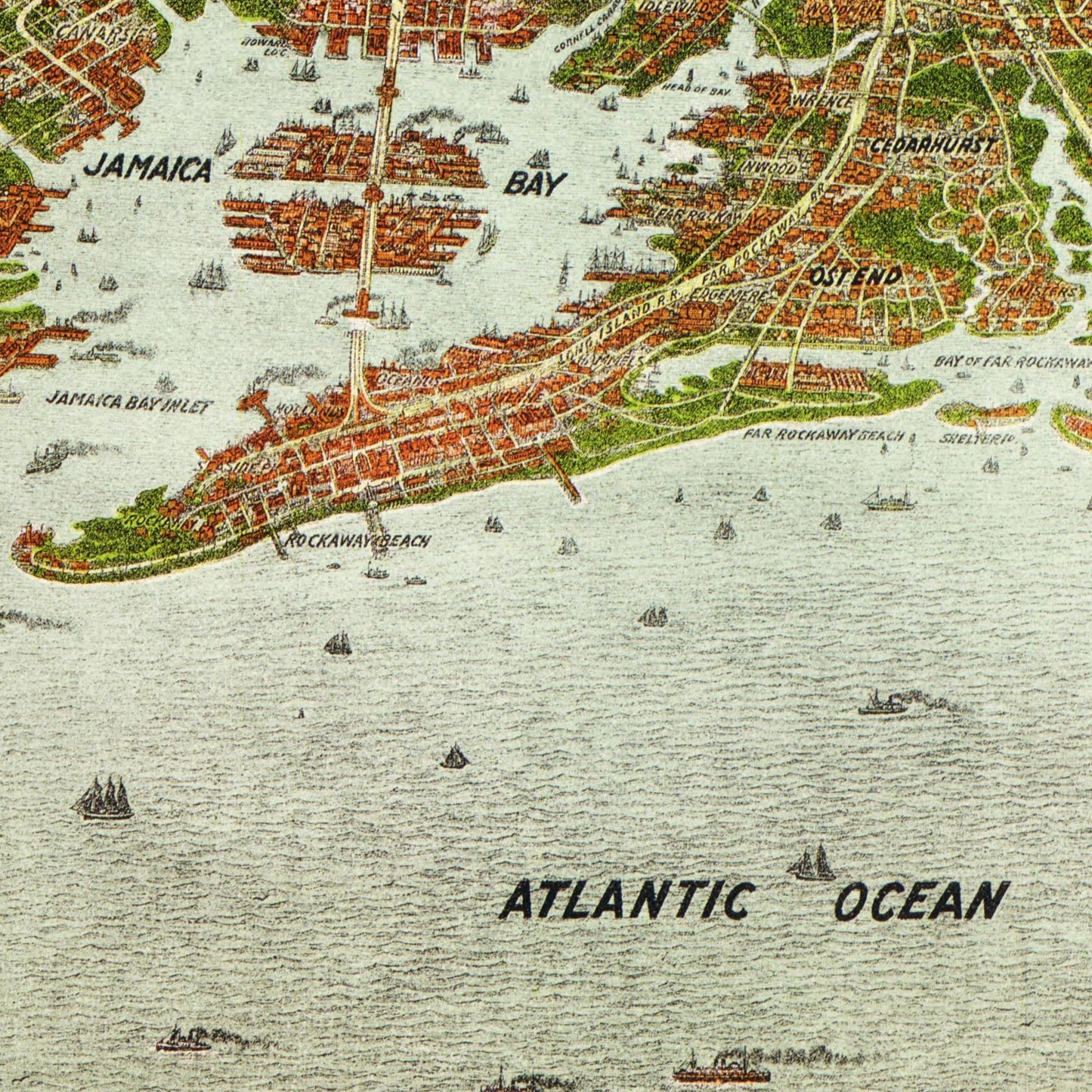 Historische Stadtansicht Greater New York City um 1912